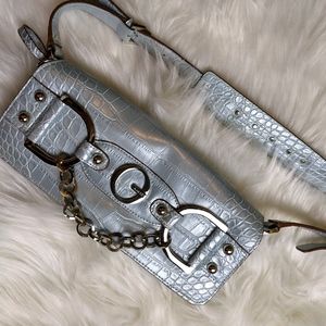 *Vintage* GUESS Croc Embossed Shoulder Bag
